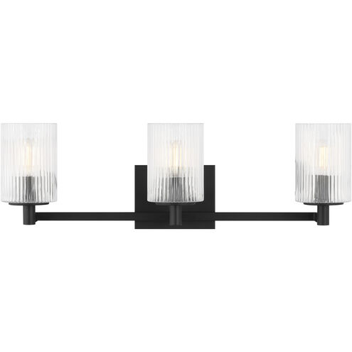 Lando 3 Light 24.63 inch Midnight Black Wall Bath Fixture Wall Light