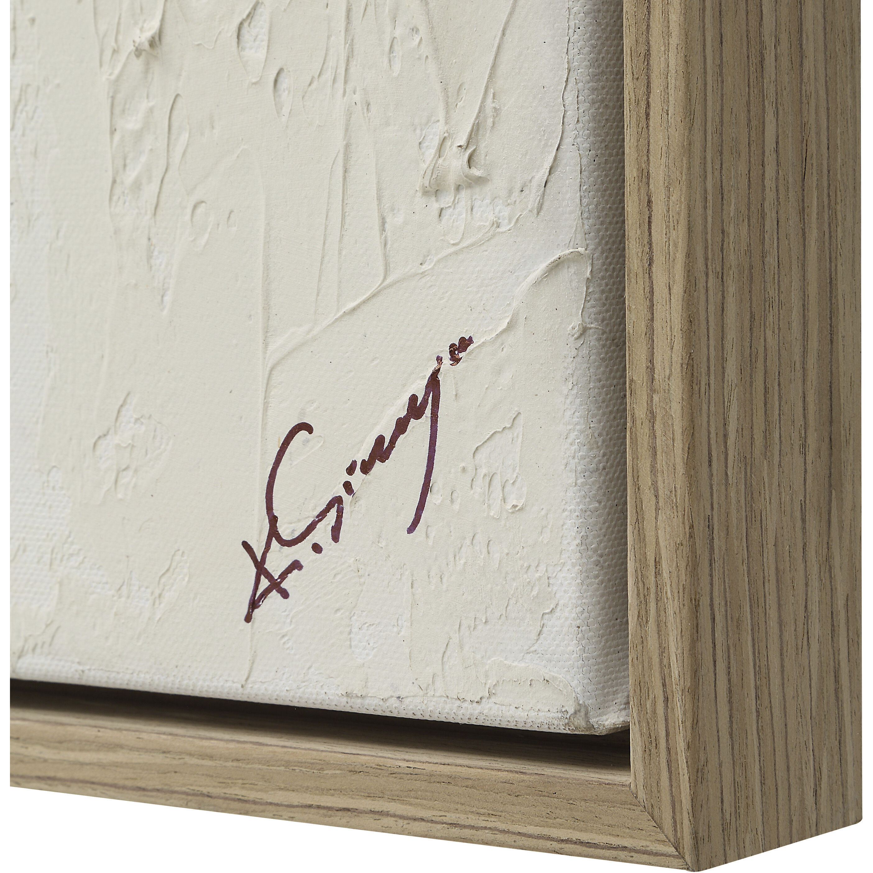 Cane Multicolor and Medium Walnut Canvas Art