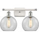 Ballston Athens LED 16 inch White and Polished Chrome Bath Vanity Light Wall Light in Clear Glass, Ballston