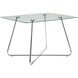 Cumru 40 X 40 inch Clear Dining Table