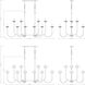 Allistair Linear Chandelier Ceiling Light in Modern Gold