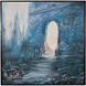 Ingress Blue with White and Black Framed Wall Art