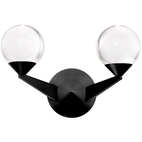 Double Bubble Wall Sconce Wall Light in 15in., Black