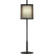 Saturnia 33 inch 60 watt Deep Patina Bronze Table Lamp Portable Light in Bronze Transparent With Ascot White