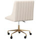 Halden Beige Linen Office Chair