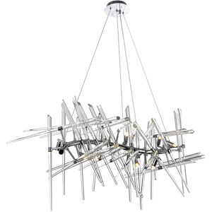 Icicle 10 Light 21 inch Chrome Chandelier Ceiling Light
