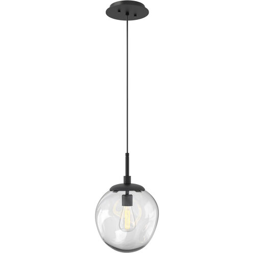 Aster Incandescent 1 Light 10 inch Matte Black Pendant Ceiling Light in Clear Aster