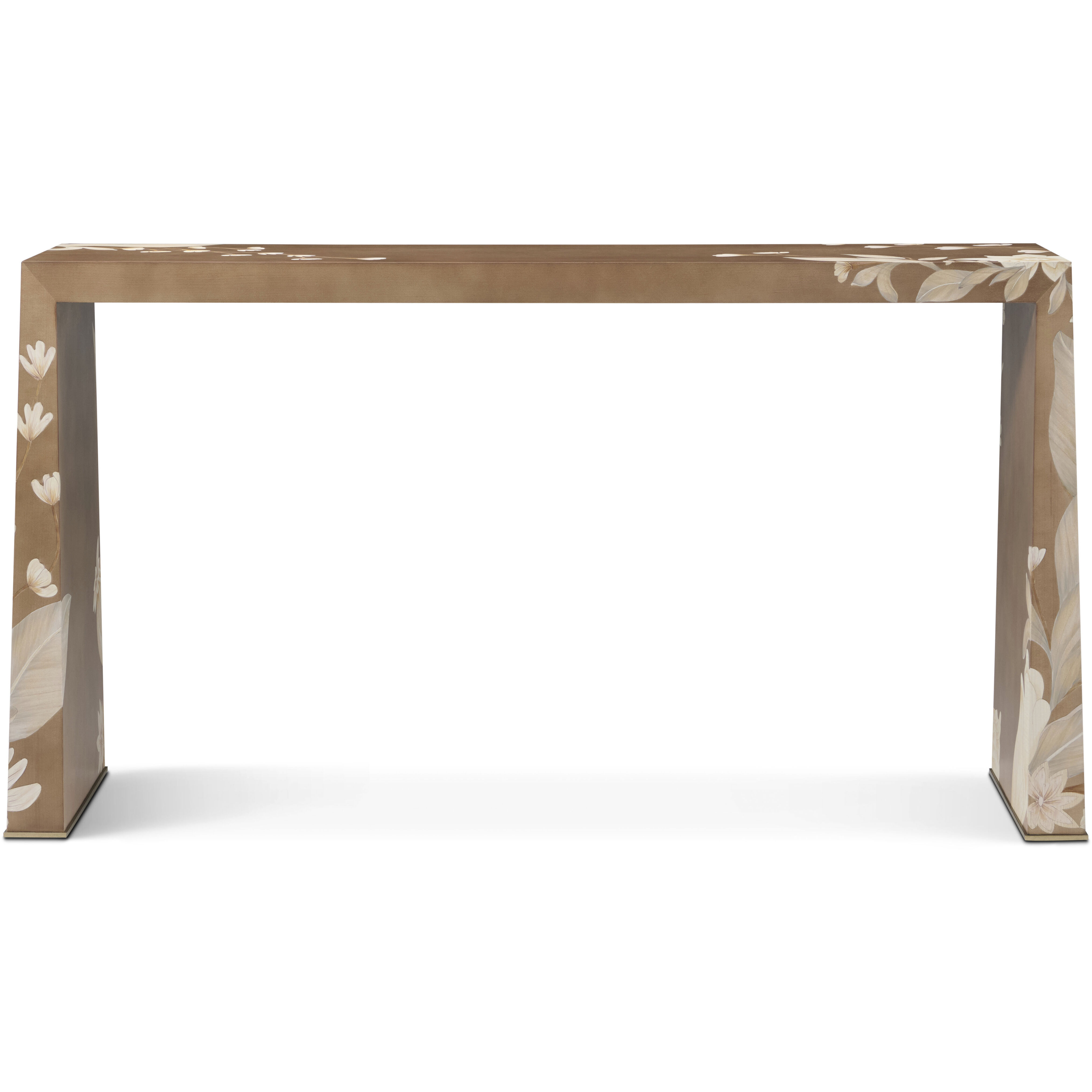 Bouquet 56.5 X 16 inch Toasted Cashew Console Table, Wooden