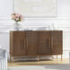 Cameron Dark Natural and Gold Cabinet
