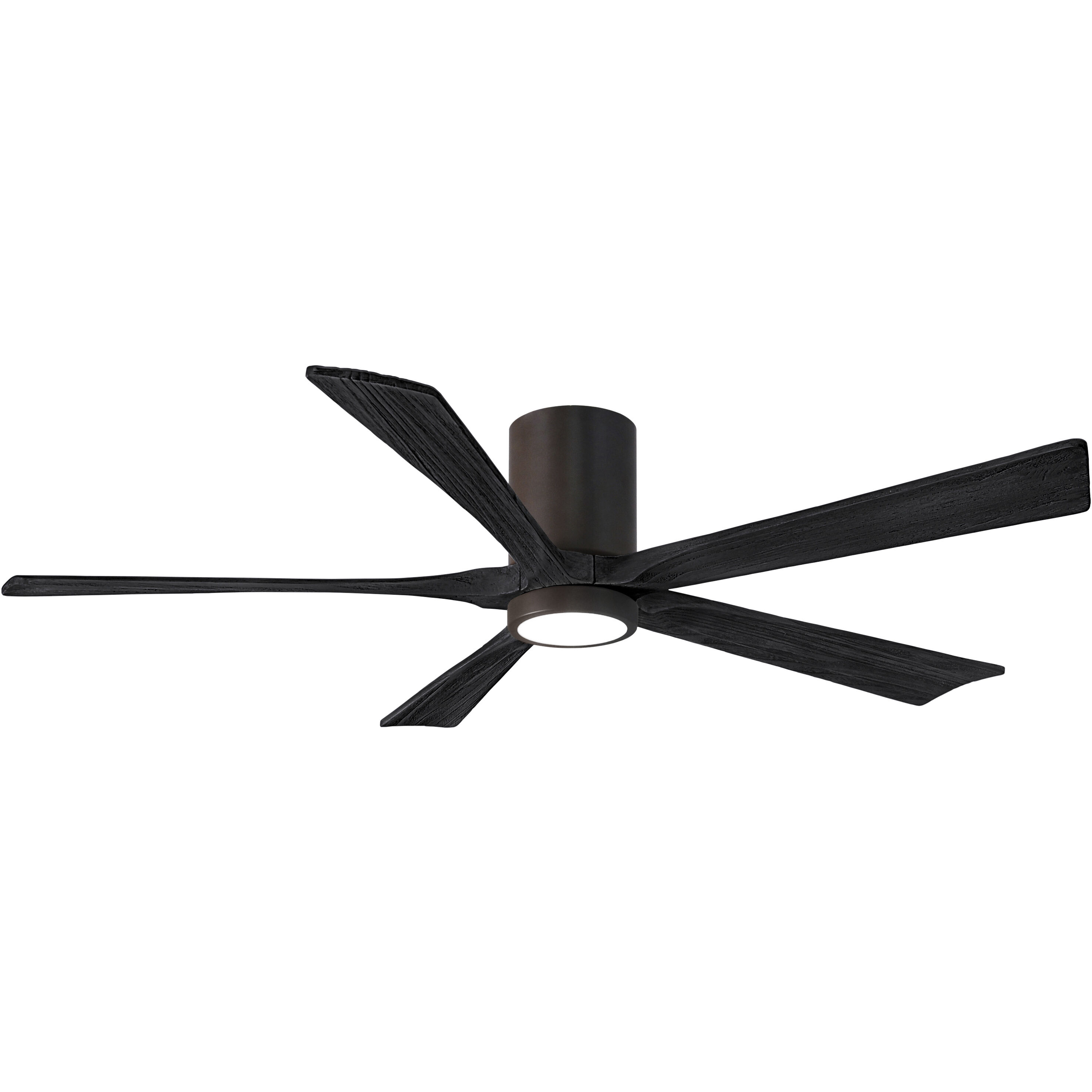 Atlas Irene-5HLK 60 inch Textured Bronze with Matte Black Blades Flush Mount Paddle Fan, Flush Mounted
