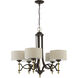 Colonial 5 Light 29 inch Antique Gold/Bronze Chandelier Ceiling Light