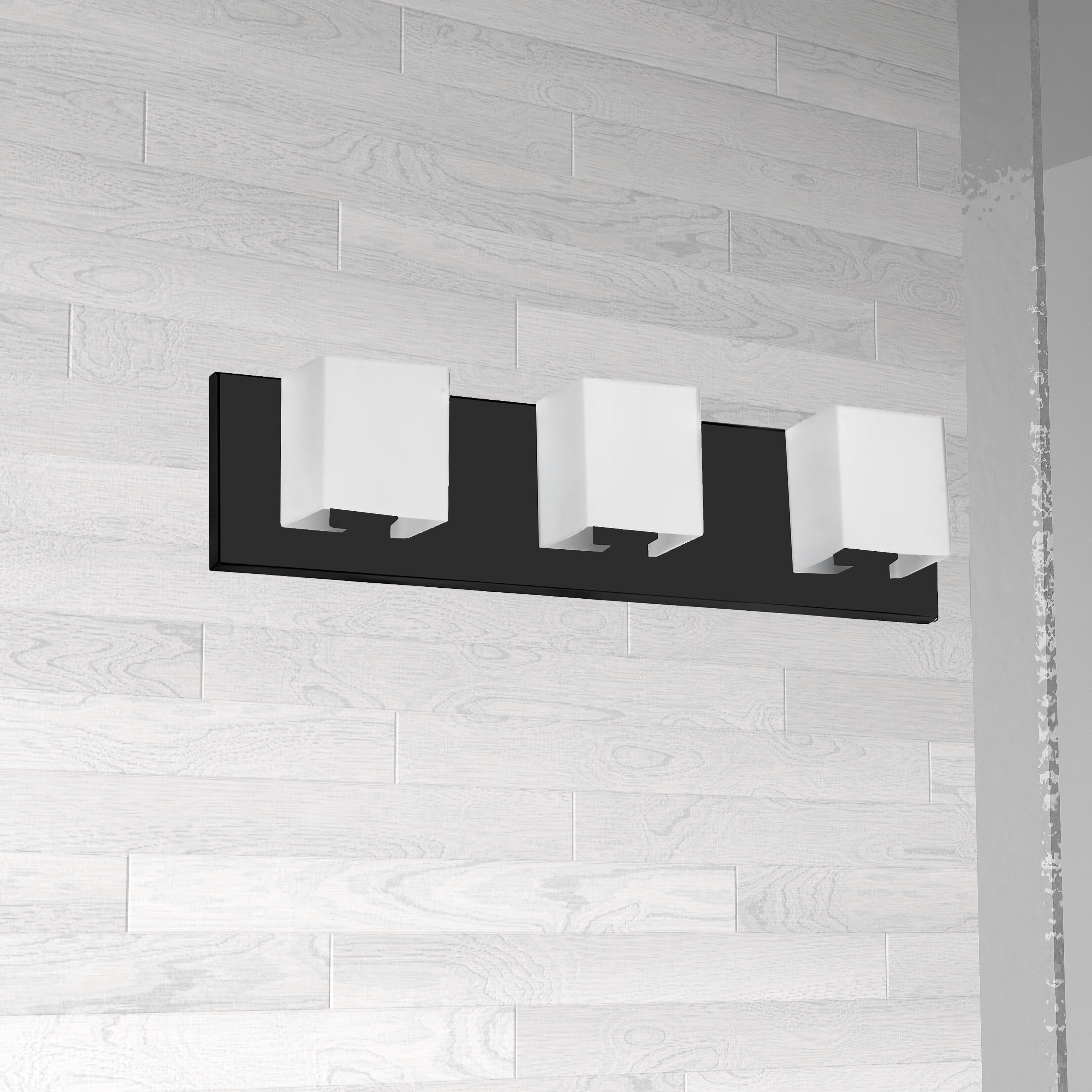 Verona 3 Light 19 inch Matte Black Vanity Light Wall Light