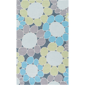 Peek-A-Boo 60 X 36 inch Green and Blue Area Rug, Poly Acrylic