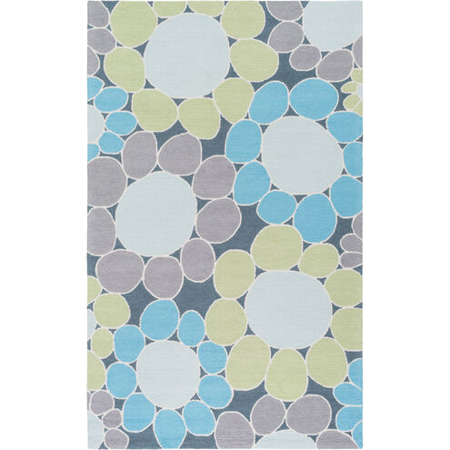 Peek-A-Boo 36 X 24 inch Green and Blue Area Rug, Poly Acrylic