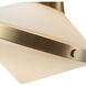 Willard 2 Light 40.63 inch Vintage Brass Linear Pendant Ceiling Light in Opal Glass