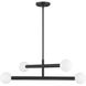 Contemporary LED 30 inch Matte Black Chandelier Ceiling Light