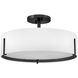 Halle 4 Light 19.5 inch Black Semi-flush Mount Ceiling Light