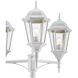 Main Street 3 Light 98 inch White Outdoor Pole Lantern