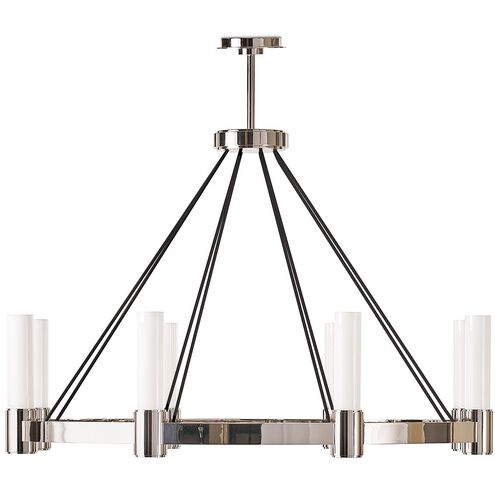 Dixon 8 Light 40 inch Polished Nickel Chandelier Ceiling Light