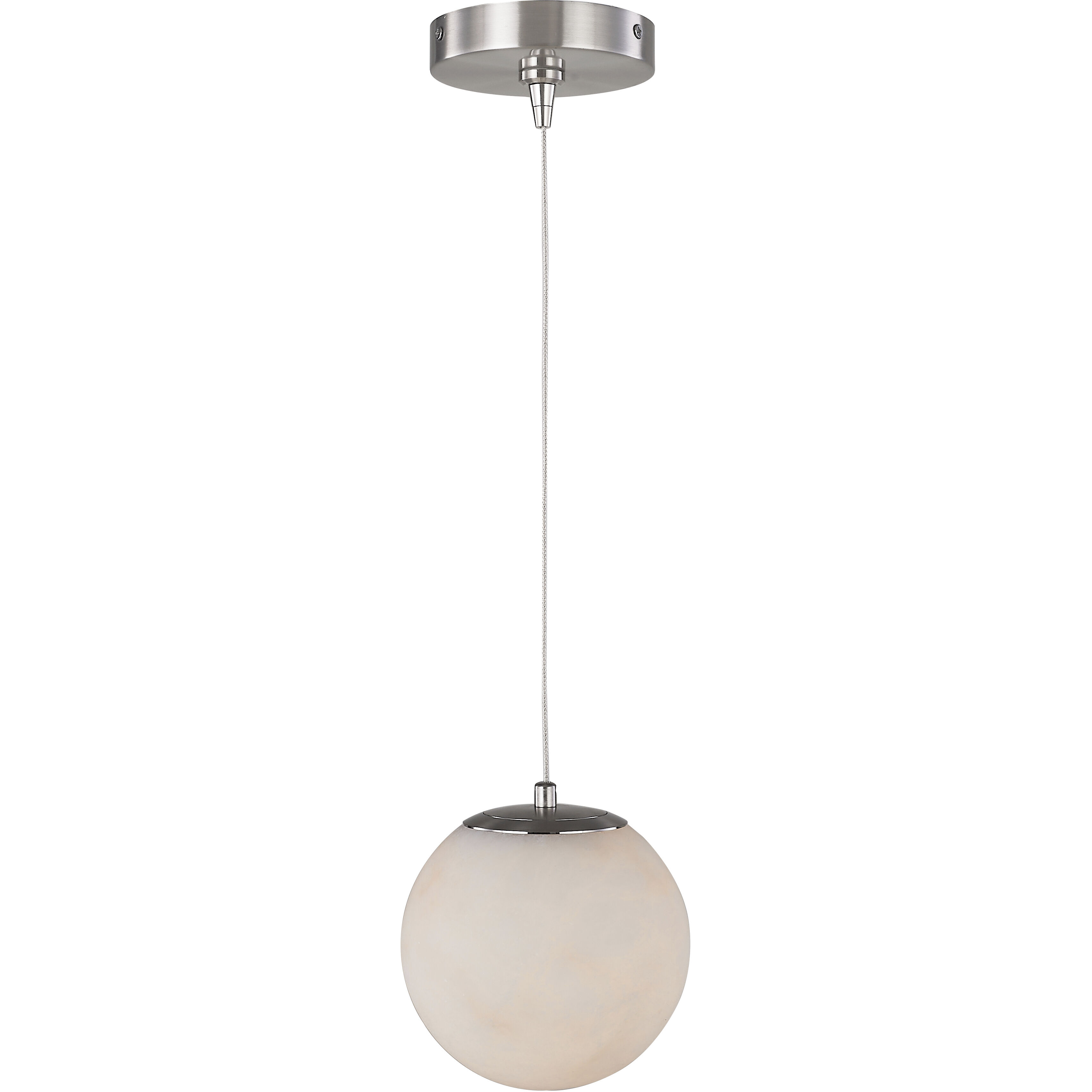 Stone LED 6 inch Brushed Nickel Pendant Ceiling Light