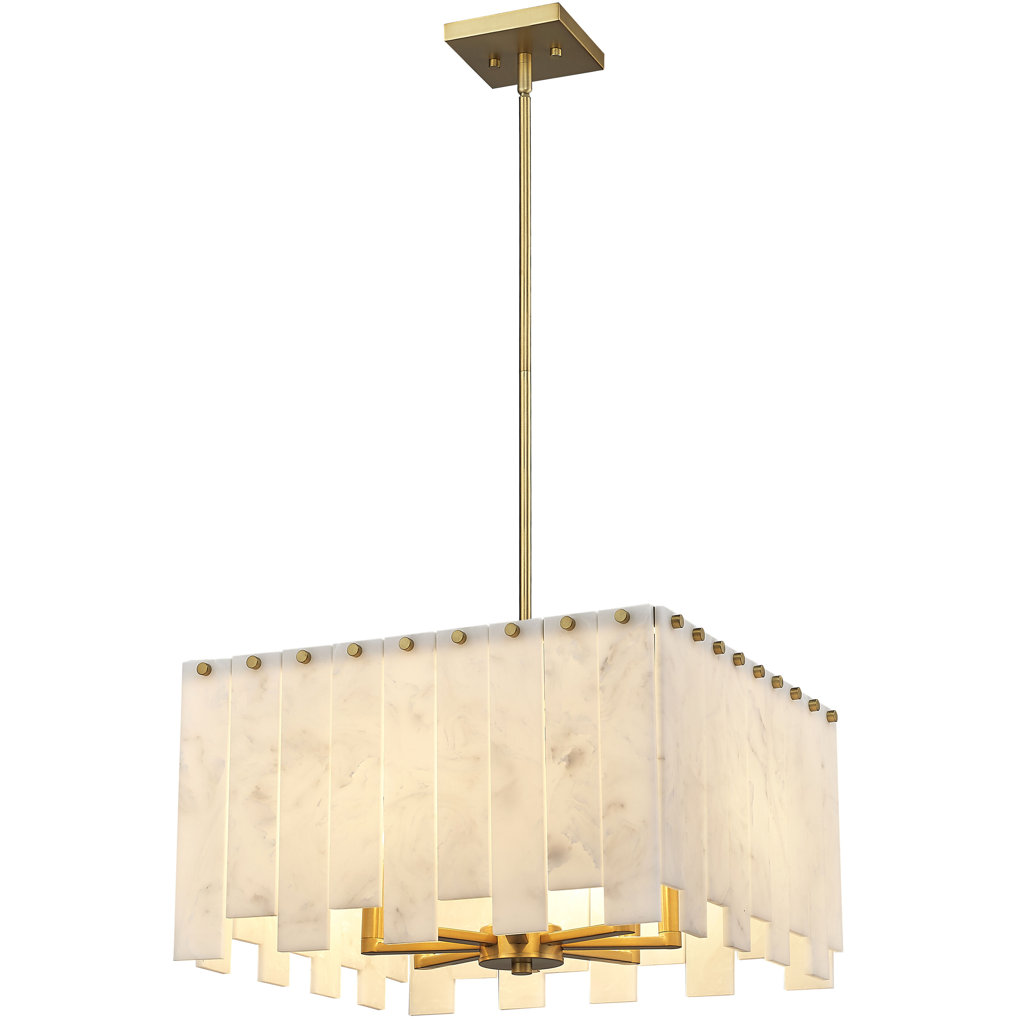 Viviana 8 Light 19.75 inch Rubbed Brass Chandelier Ceiling Light