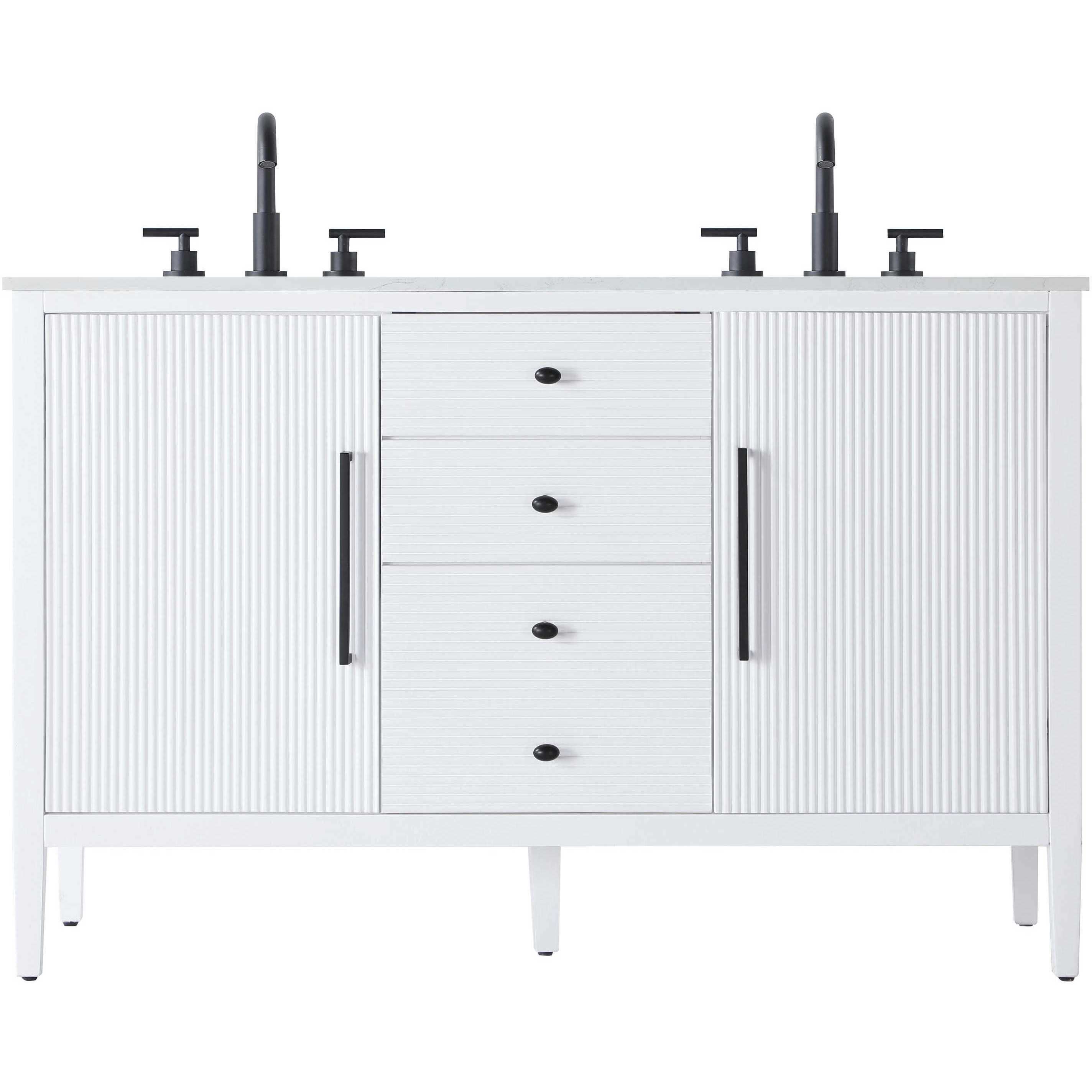 Blakely 54 X 34 inch White Bathroom Vanity Cabinet