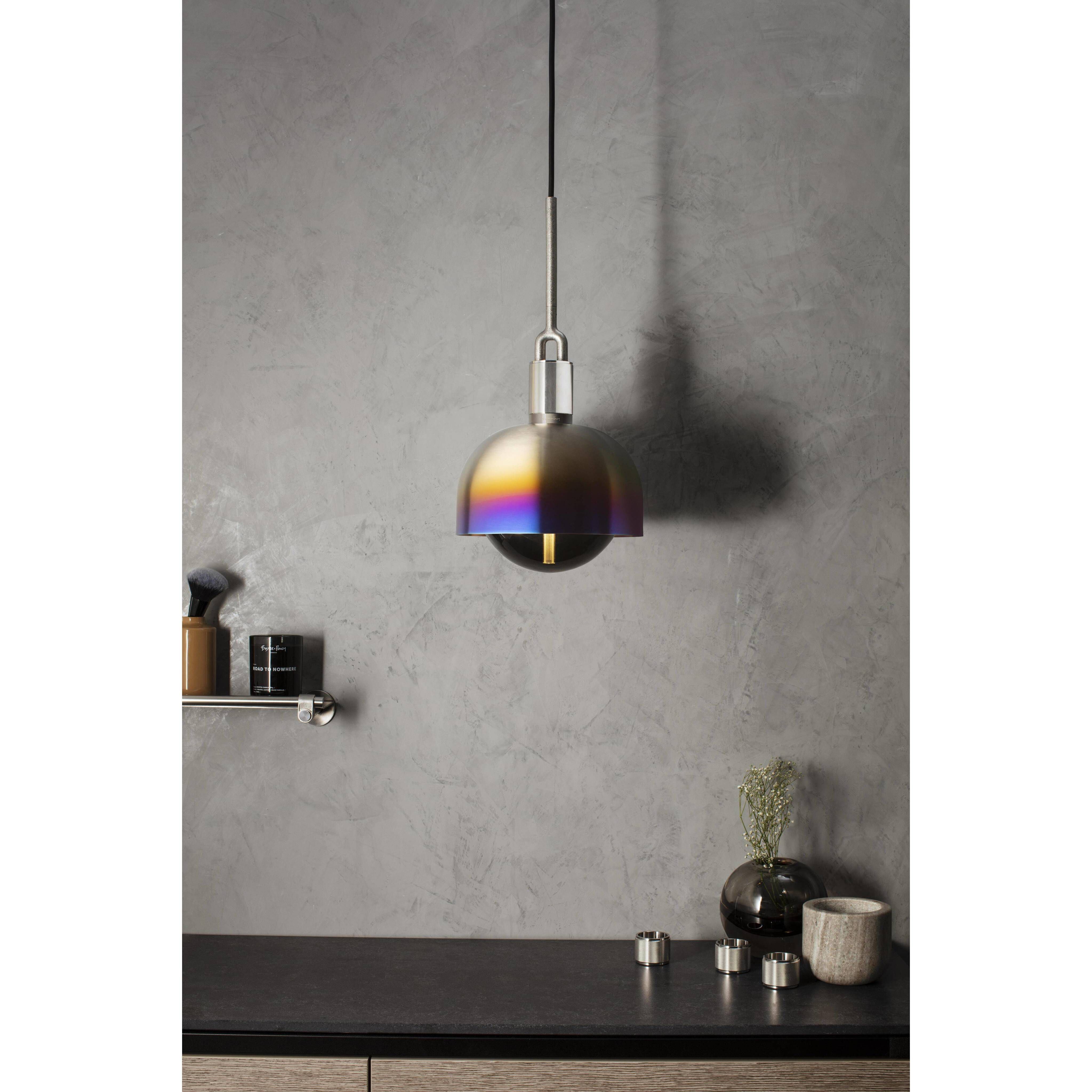 Forked LED 7.87 inch Burnt Steel Pendant Ceiling Light