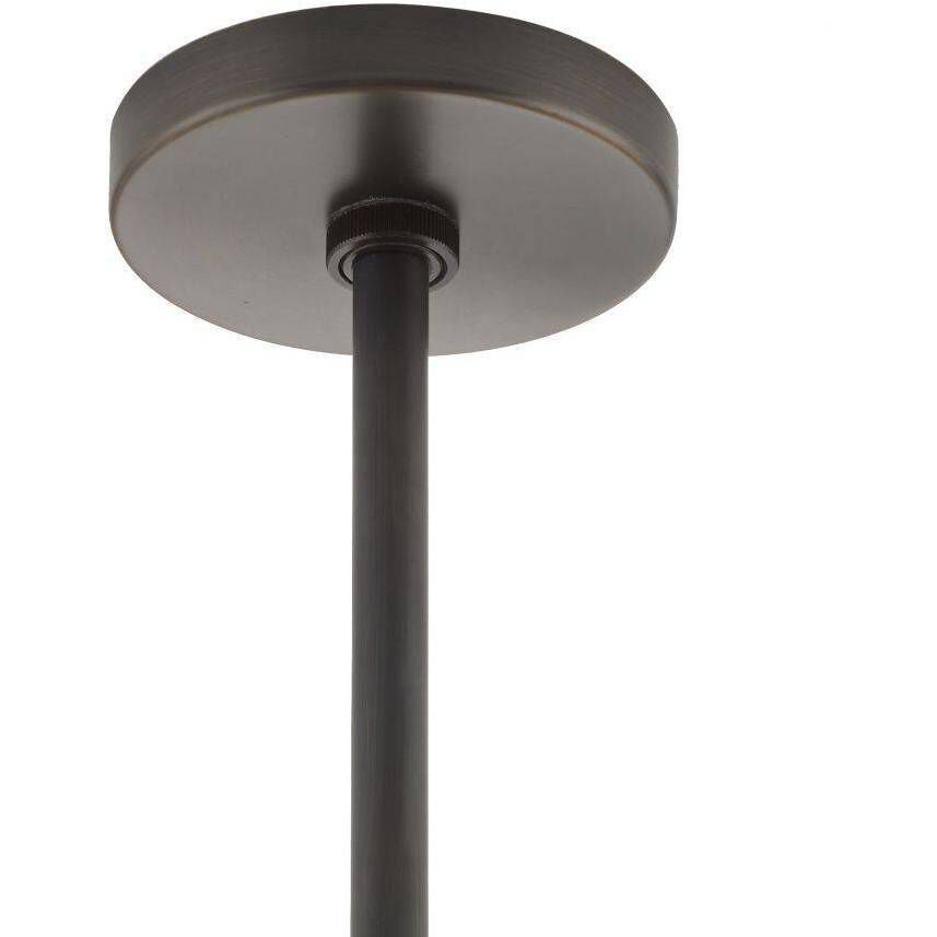 Falcon 6 Light 41 inch English Bronze and Cognac Leather Chandelier Ceiling Light