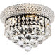Primo 3 Light 10 inch Black and Clear Flush Mount Ceiling Light