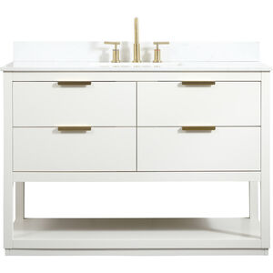 Larkin 48 X 22 X 34 inch White Vanity Sink Set