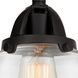Nouveau 2 Fulton LED 6.75 inch Matte Black Sconce Wall Light in Clear Glass