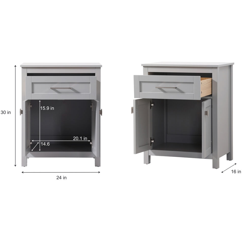 Adian Grey Bathroom Storage Cabinet