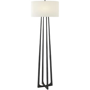 Ian K. Fowler Scala 62.5 inch 100.00 watt Aged Iron Floor Lamp Portable Light in Linen, Large