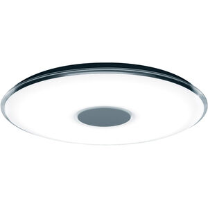 Tokyo 1 Light 24 inch White Flush Mount Ceiling Light, with Remote Control 