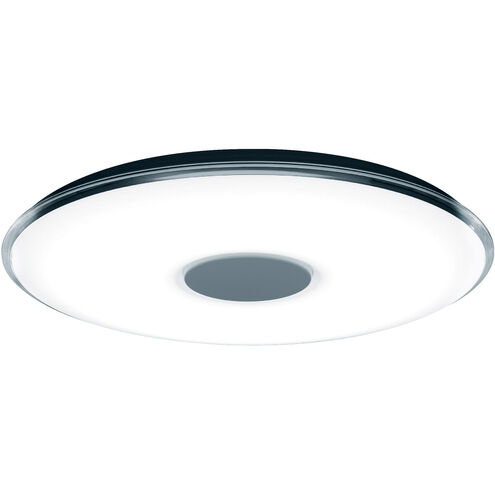 Tokyo 1 Light 24 inch White Flush Mount Ceiling Light, with Remote Control