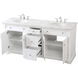Clarence 72 X 22 X 35 inch White Vanity Sink Set