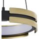 Grazia LED 15 inch Matte Black and Brushed Gold Convertible Pendant Ceiling Light