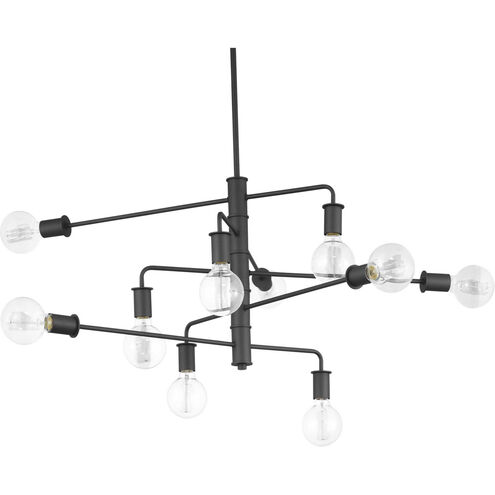 Calder 10 Light 38.5 inch Graphite Chandelier Ceiling Light, Design Series