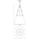 Austin 4 Light 18 inch Warm Brass Pendant Ceiling Light, Essentials