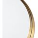 Gunner 36 X 36 inch Natural Brass Mirror, Round