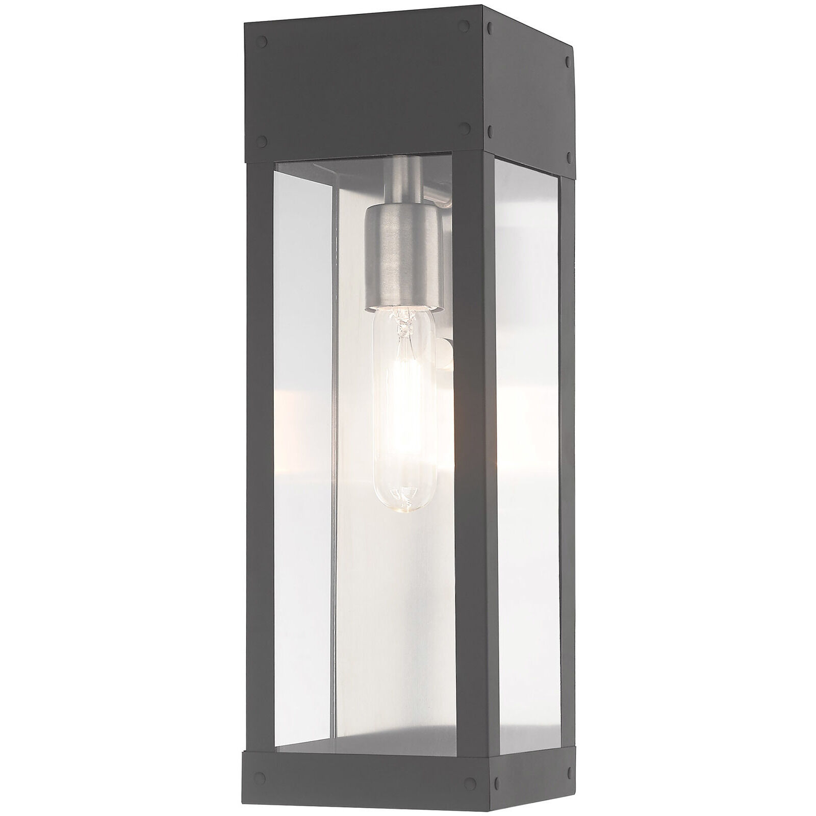 Barrett 1 Light 15 inch Scandinavian Gray Outdoor Wall Lantern