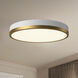 Alora Mood Adelaide LED 15 inch Aged Gold/White Flush Mount Ceiling Light in Aged Gold and White