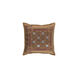 Litavka 20 X 20 inch Camel and Burgundy Throw Pillow