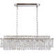 Avara 10 Light 41.4 inch Polished Nickel Linear Chandelier Ceiling Light