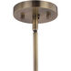 Euclid 5 Light 24 inch Aged Brass Pendant Ceiling Light