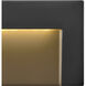 Taper 12v 1.90 watt Satin Black Landscape Deck Sconce, Horizontal