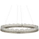 Pleiades LED 36 inch Contemporary Silver Leaf and Contemporary Silver Chandelier Ceiling Light