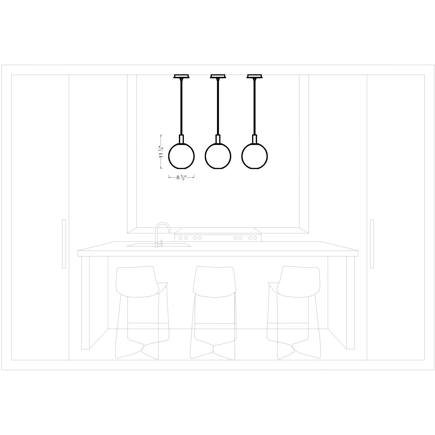 Sean Lavin Torian Pendant Ceiling Light in Aged Iron