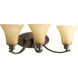 Joy 3 Light 22 inch Antique Bronze Bath Vanity Wall Light