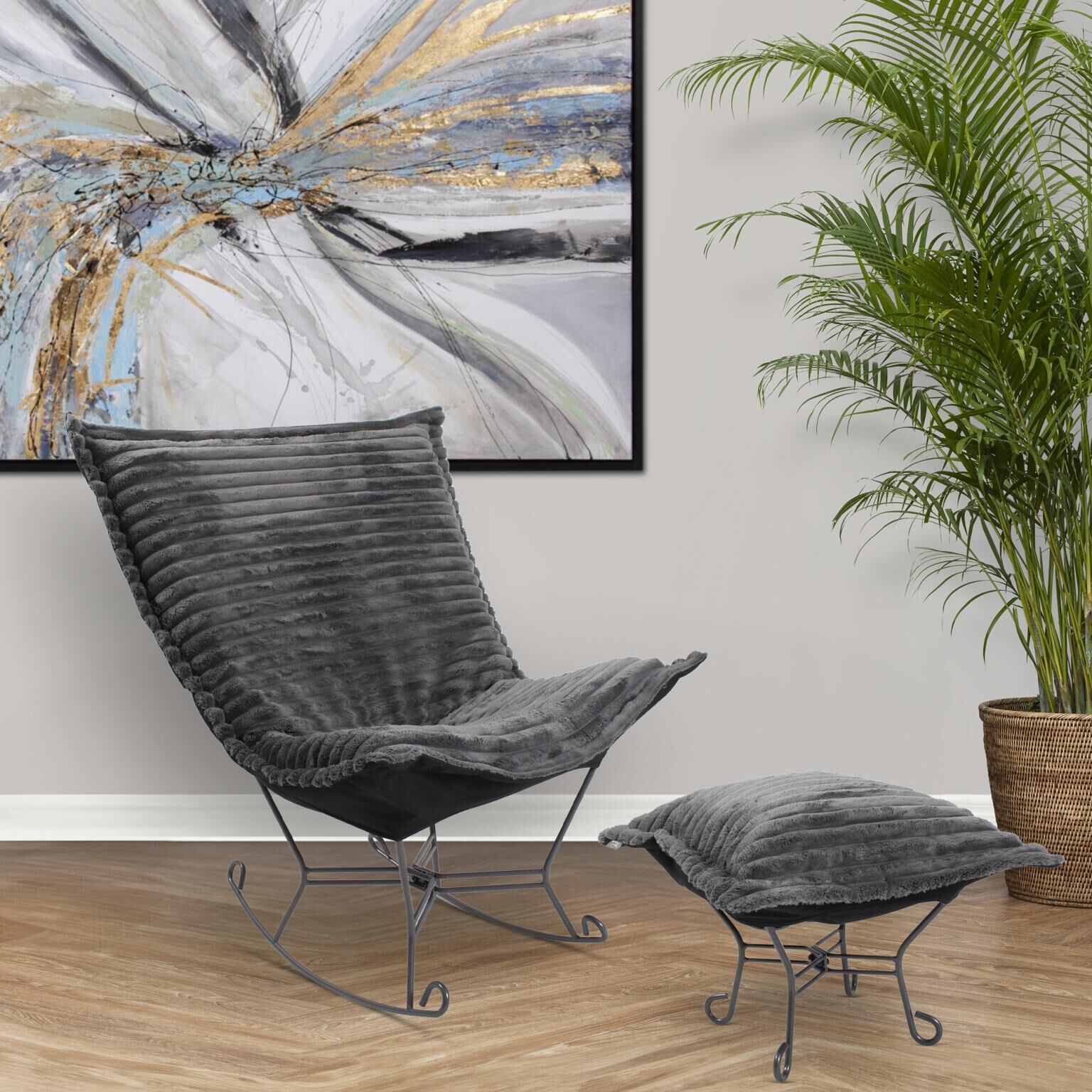 Shar Pei Charcoal Rocker